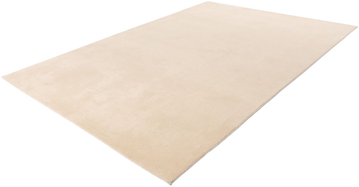 Lalee Vloerkleed - Tapijt - Effen - Beige - Zacht en Comfortabel - Antislip-onderzijde - Wasmachinebestendig