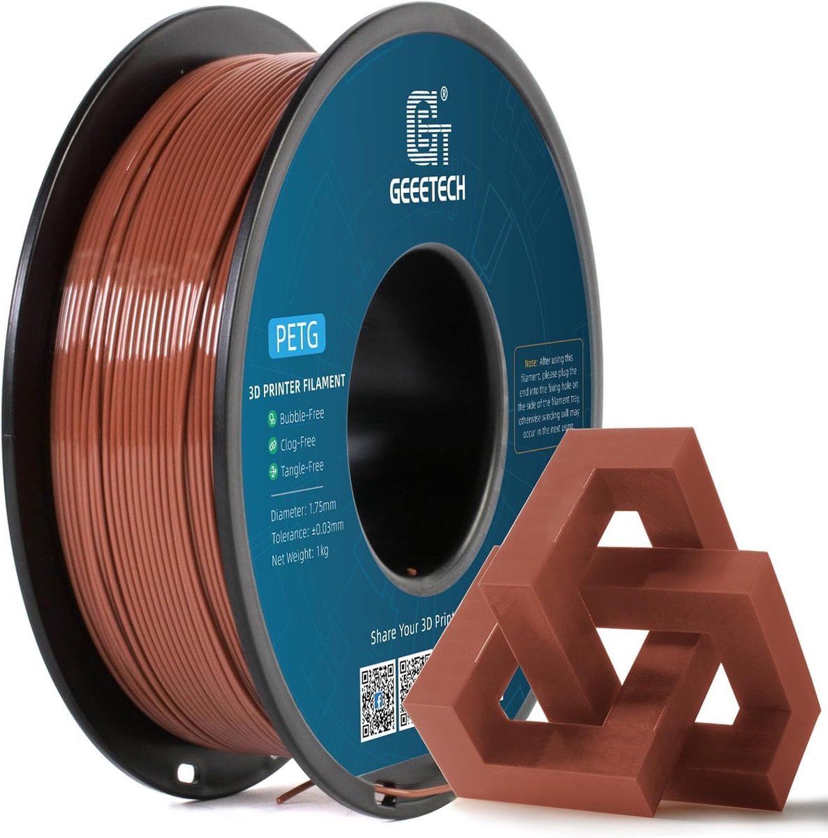 Geeetech PETG Filament 1,75 mm Bruin / Brown