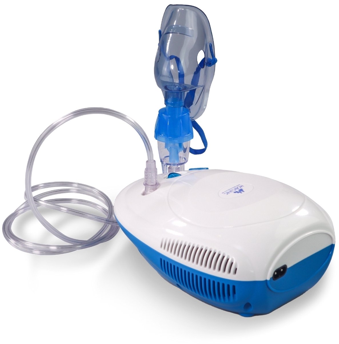 Mobiclinic Neb-1 - Aerosoltoestel - Vernevelaar met compressor - Stoom inhalator - Draagbaar - Met maskers voor kinderen en volwassenen - Draagtas - Medisch apparaat - Gezichtsstomer - Neusinhalers