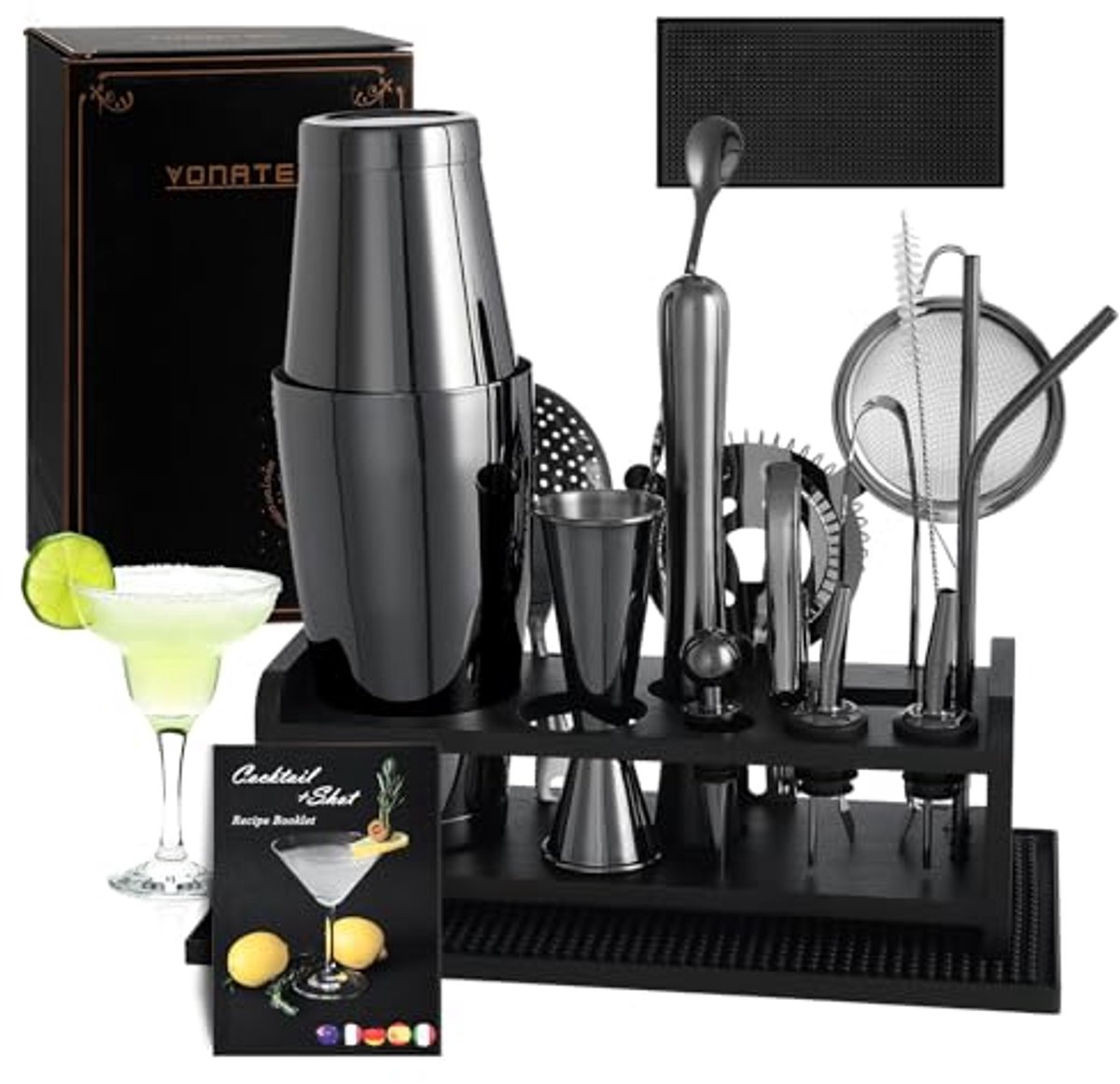 Cocktail Shaker Set Zwart