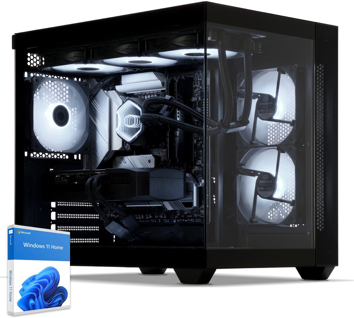 Sedatech Advanced Gaming PC Waterkoeling Aquarium • AMD Ryzen 5 5500 6x 3.6GHz • Geforce RTX5070 • 32Gb RAM • 1Tb SSD M.2 • WiFi, USB C • Windows 11 • Desktop computer