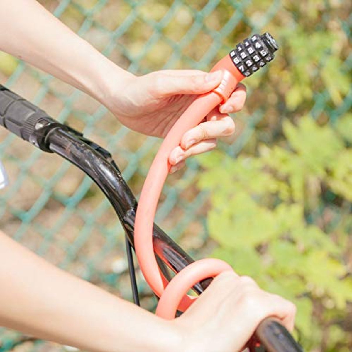 Twistable Steel Memory Kabel Fiets Slot met 4-cijferige Combinatie