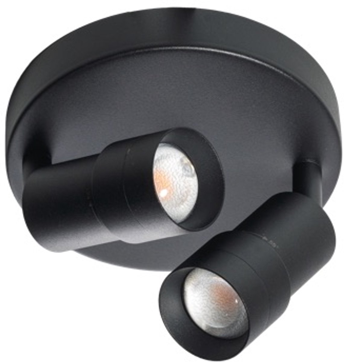 ETH Spot Liam Led hoek instelbaar 3 step dimming 2700k 2x7w zwart Dia.150mm