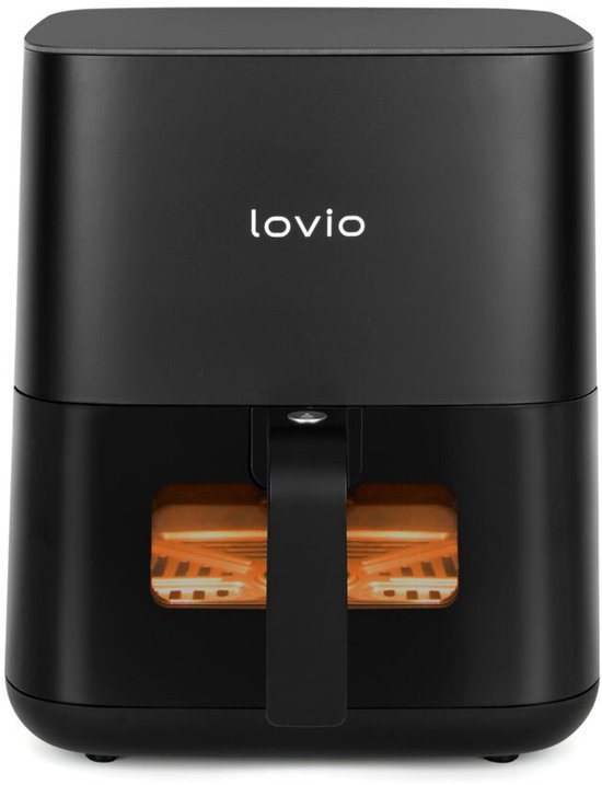 LOVIO PureFry Airfryer – 5L Heteluchtfriteuse – Stoomfunctie – Touchscreen – 1450W – Zwart