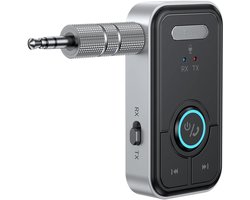 Bluetooth 5.3 Auto AUX Audio Adapter Ontvanger Zender AUX Draadloze Audio Adapter 3.5mm Jack voor Auto Hoofdtelefoon TV Luidspreker