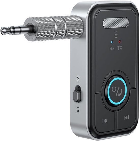 Bluetooth 5.3 Auto AUX Audio Adapter Ontvanger Zender AUX Draadloze Audio Adapter 3.5mm Jack voor Auto Hoofdtelefoon TV Luidspreker