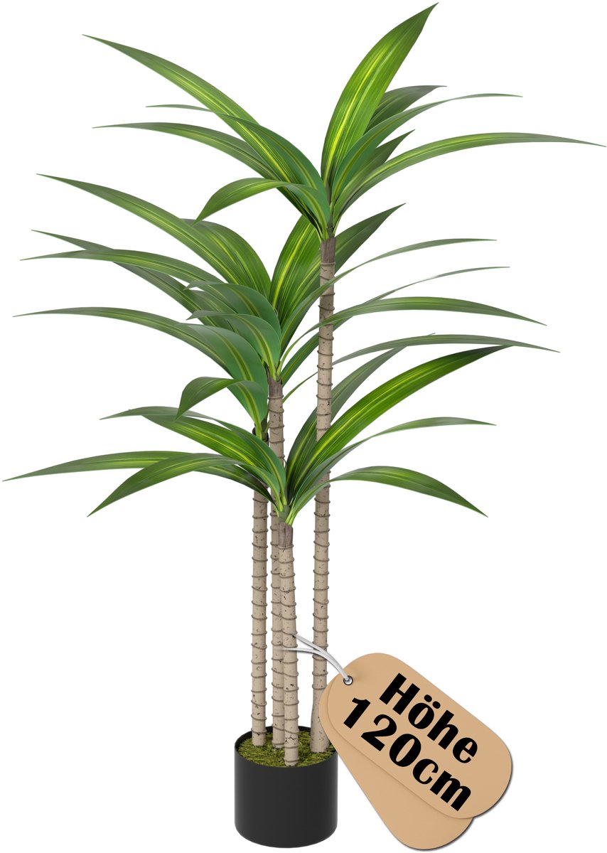 LZQ 120cm Kunstmatige Braziliaanse IJzerboom Kunstmatige Planten Groot Voor Binnen- En Buitenruimte Kunstplanten Zoals Echt Met Pot Kunstboom Decoratie Voor Thuis Woonkamer Slaapkamer Ongeveer Groen