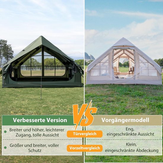 Campingtent voor 2-10 personen, opblaasbaar, waterdicht en winddicht, eenvoudig op te zetten van Quechua — afbeelding 2