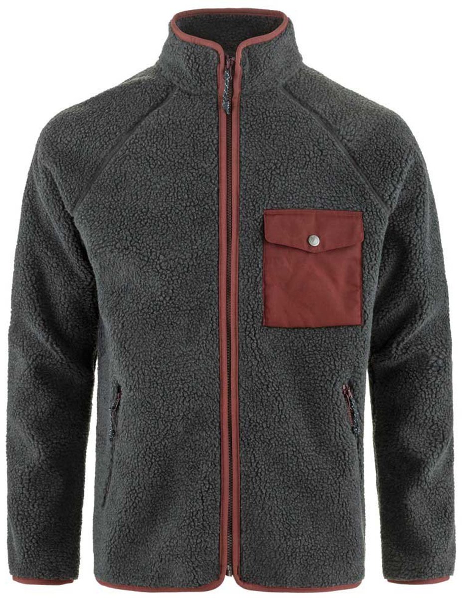 Vest Fjällräven Men Vardag Pile Fleece Dark Maroon-M Grijs
