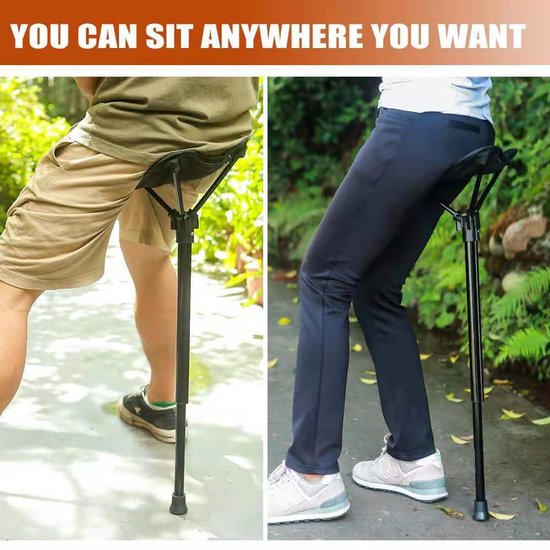 Opvouwbare kruk - Kruk - Krukje - draagbaar - Walkstool - lichtgewicht visserskruk - wachtrij bankje - Comfort - Opvouwbaar Kampeerkruk - inklapbare kruk - vouwstoel - Campingkruk met draagtas - en opbergtas! — afbeelding 5
