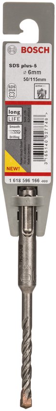 Bosch SDS plus-5 hamerboor, ø 6mm, 50/115mm, in verpakking.