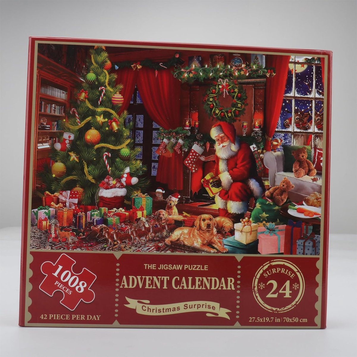 Calendrier De L'Avent Puzzle Noël 2025 - 1008 Pièces En 24 Boîtes, Compte à Rebours Jour Par Jour, Cadeau Familial