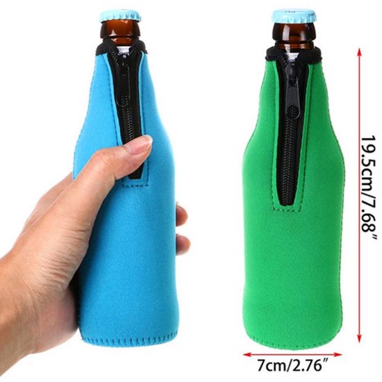 6-pack bierkoelers - PU-geïsoleerde houders voor 12oz flessen - Houd bier koud en handen warm (kleurrijk) van Koozie — afbeelding 4