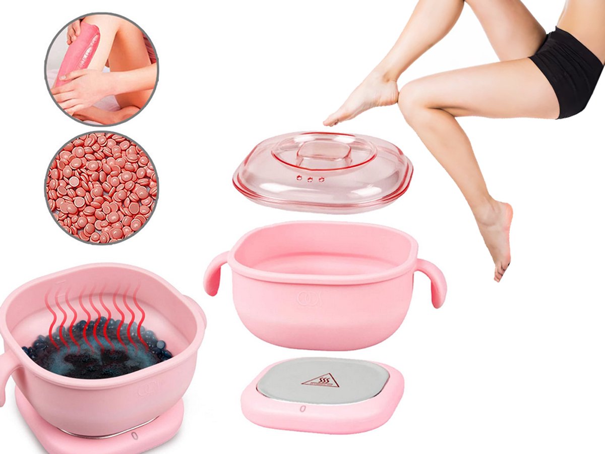 Opvouwbare Siliconen Waxverwarmer - Ontharingsapparaat - - Waxheater - Waxwarmer - Waxverwarmer - 400 ml - 100W - Inclusief Wax & Spatels - Compacte Wax Heater voor Ontharing - Draagbaar & Gemakkelijk Schoon te Maken