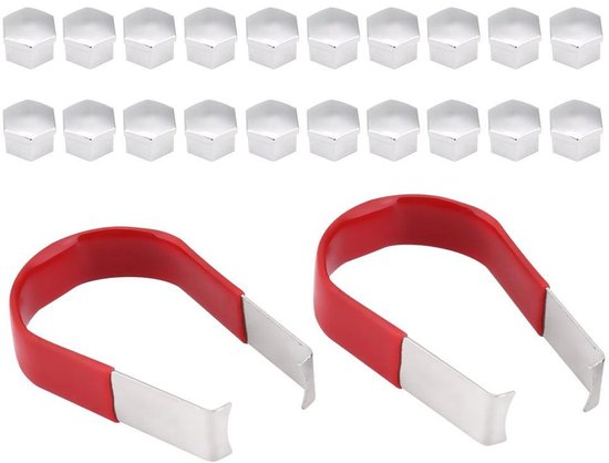 Wielmoerdoppen, 20 stuks, universele wielmoerafdekkingen