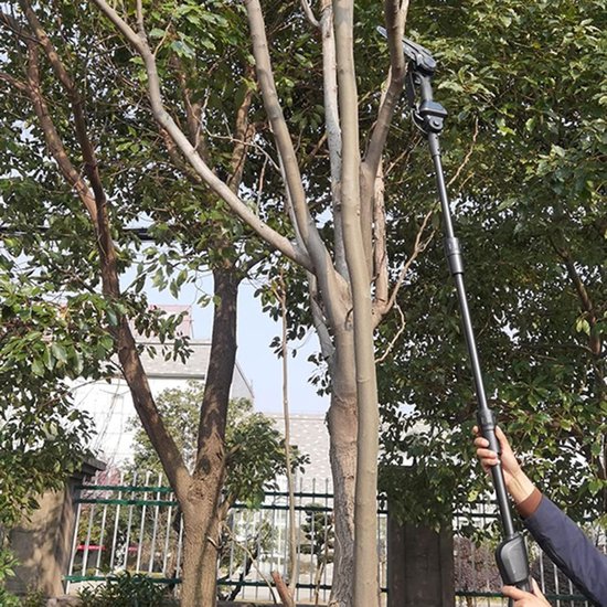 MKSS® Telescopische Snoeischaar - Mini Kettingzaag - Heggenschaar - Takkenschaar - Takkenzaag - Elektrische Snoeizaag met Accu - Zwart van MKSS — afbeelding 4