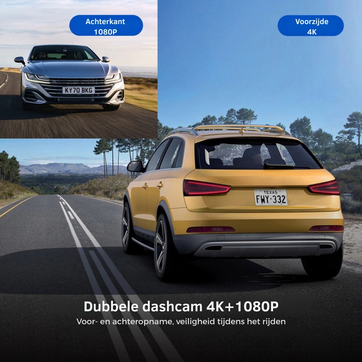 Woegel dashcam - Ultra HD 4K – dual dashcam- Parkeer Monitoring – Inclusief SD Kaart - Nacht zicht – Wifi – Achteruitrijcamera – loop recording thumbnail 7