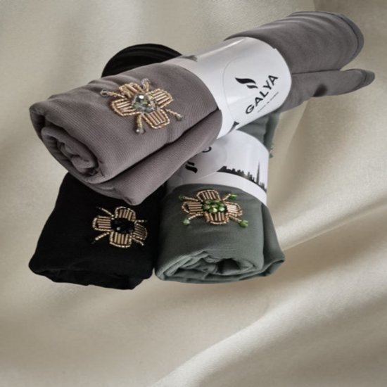 Ensemble de hijab fait main en jersey de Premium , 3 couleurs disponibles