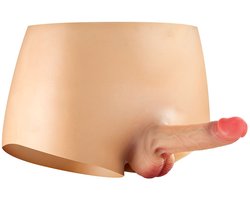 Real Body - Bodysuit - Female to Male - Mannelijk Onderlichaam met Massieve Penis - Verkrijgbaar in 2 maten L/XL