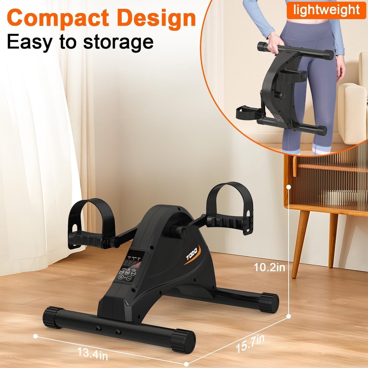 Elektrische hometrainer voor ouderen met afstandsbediening - afbeelding 3