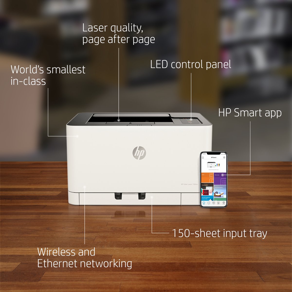 HP Color Laser 150nw - Kleuren Laserprinter - Wit — afbeelding 5