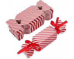 Kerst Snoep Dozen - 50 stuks - Uitdeelzakjes - Snoepzakjes - Feestzakjes - 8 x 4 x 4 cm - Traktatie - Kado - Party Gift - Present Dozen