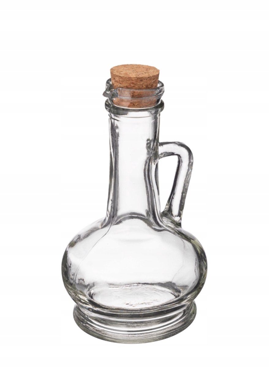 Olivia Glazen Karaf/Fles 240ml voor Olie, Azijn, Sauzen