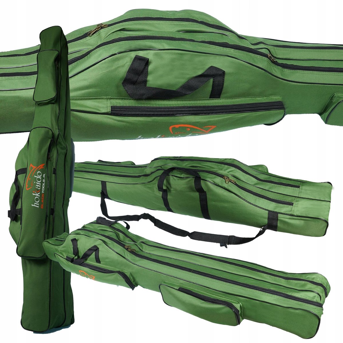 Hokkaido Vishengel Tas 130cm 2+2 Vakken - Groen