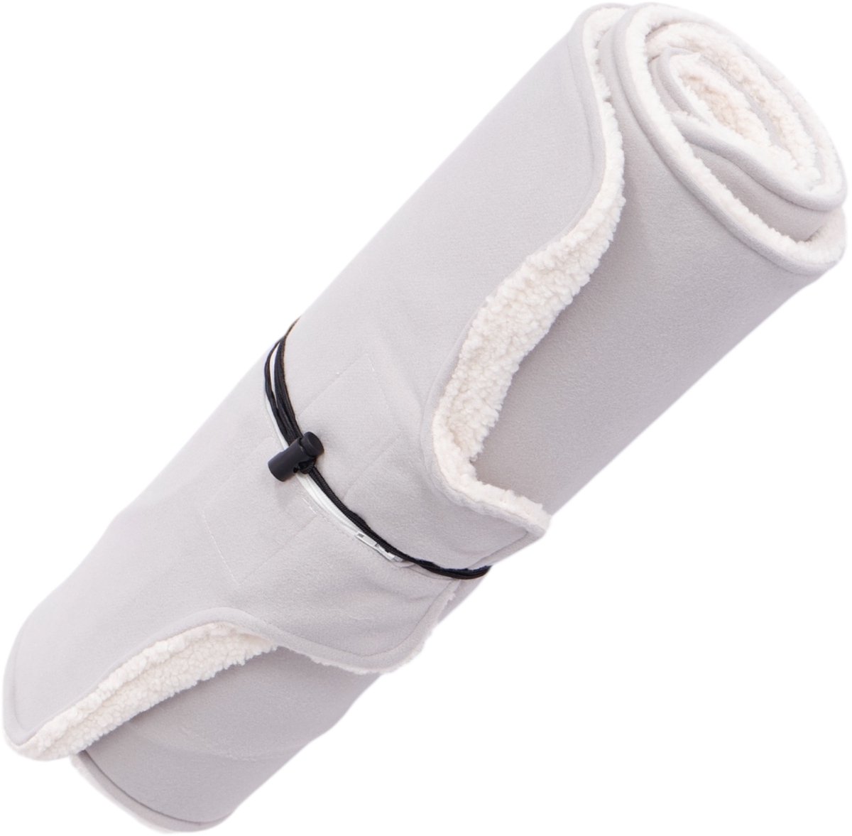Kuddle Elektrische Deken Draadloos - Warmtedeken Infrarood & Oplaadbaar - Teddy 'Off White' 135x45cm - Inclusief Batterij - Camping - Kamperen – foto 8
