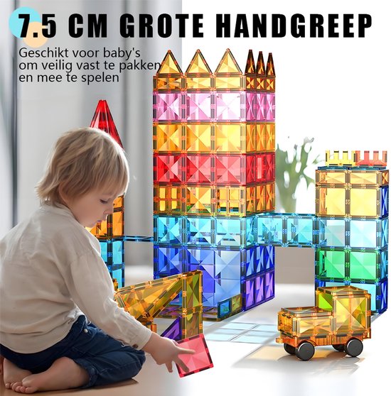 Magnet Blocks Set Magnetic Tiles With Balls Magnetic Marble Runs for Children Al