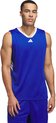 Débardeur Adidas Performance pour hommes en bleu avec logo et bandes Adidas blancs.