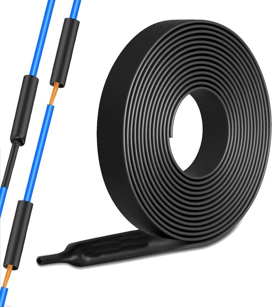 Krimpkous met Lijm 3-1 mm Zwart krimpverhouding 3:1 - 20 cm