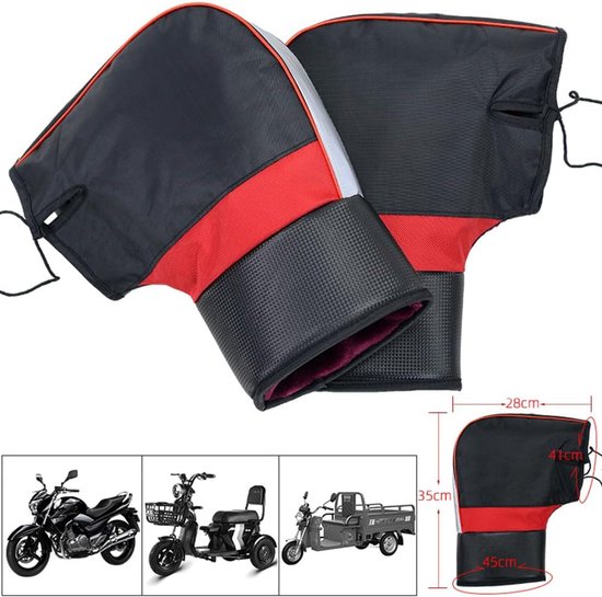 Handmoffen-Handmoffen Scooter-Waterdichte en koudebestendige fietsstuur handschoenen - ingebouwde fleece voor warmte-Handwarmers Fiets-Fietshandwarmers met reflecterende strips-Geschikt voor fietsen, Scooter, sneeuwscooters — afbeelding 3