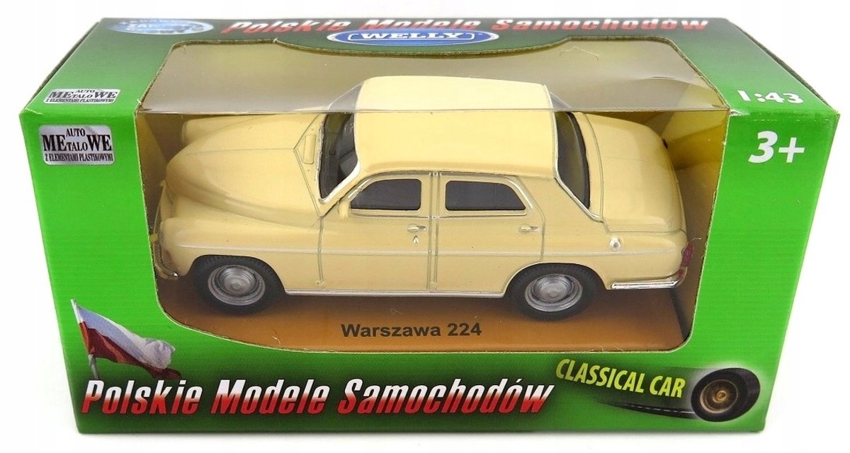 Welly Warszawa 224 modelauto schaal 1:43, beige, nieuw