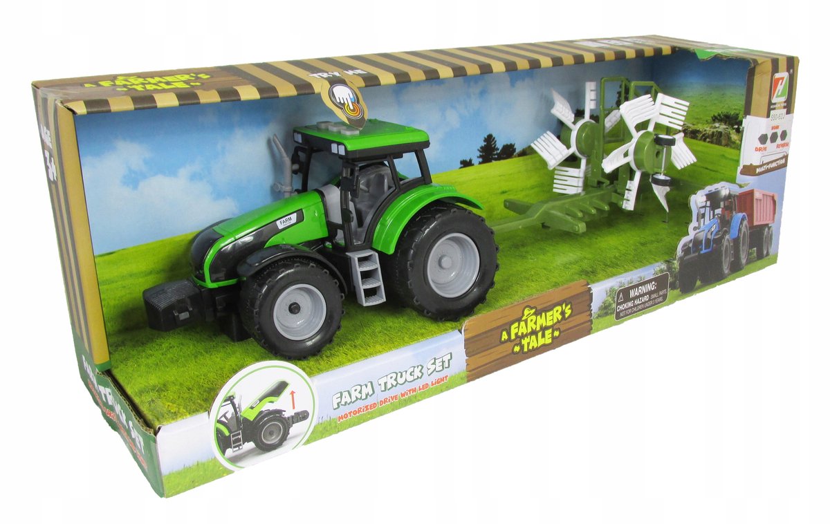 Speelgoedtractor met Aanhanger, LED Verlichting & Geluidseffecten