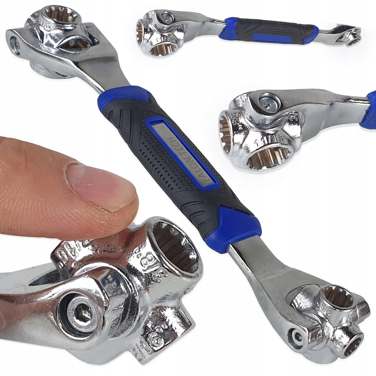 Universele Dopsleutel 48-in-1: 8-19mm, Draaibare Kop