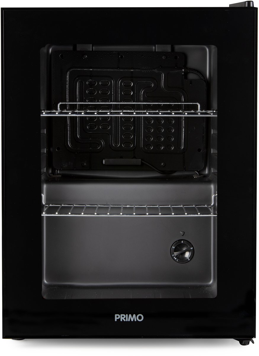 PRIMO PR193BC Drankkoelkast - Minibar - Mini Koelkast - Glazen deur - 33L - C - Zwart — afbeelding 3