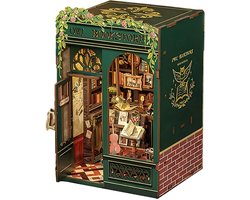 CuteBee Book Nook - Modelbouw - Houten 3D Puzzel - DIY Bouwpakket Volwassenen en Volwassenen - Boekensteun - Boekenhouder - Owl Bookstore