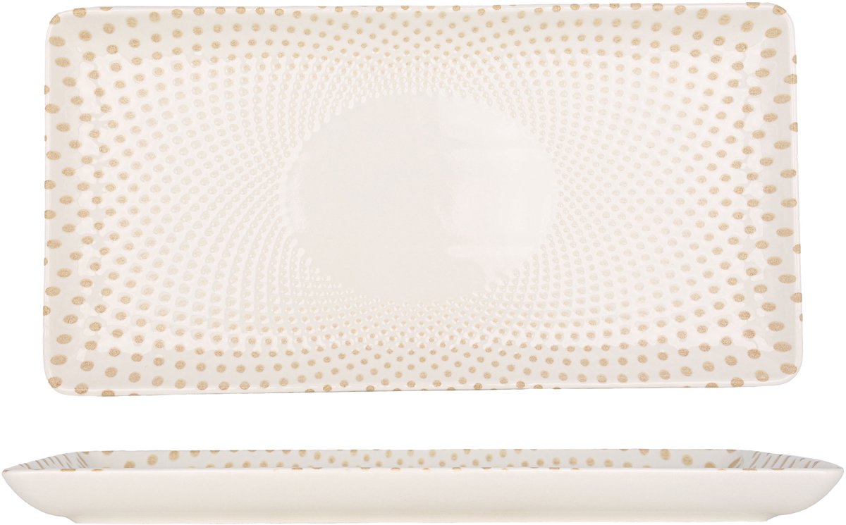 Rinart Serveerschaal - Punto - Porselein - 33x17 cm - set van 2