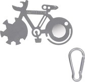 TONAUP Mini multitool fiets, 12-in-1 fietsgereedschap met aluminium pijpen, multifunctioneel gereedschap, sleutelhanger, fiets voor mountainbikes, wandelen, kamperen, draagbaar outdoor-gereedschap