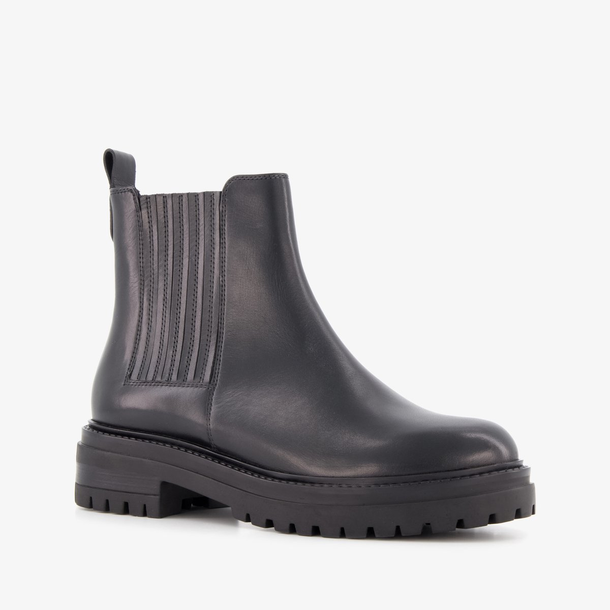 Harper lage leren dames chelsea boots zwart - Maat 40