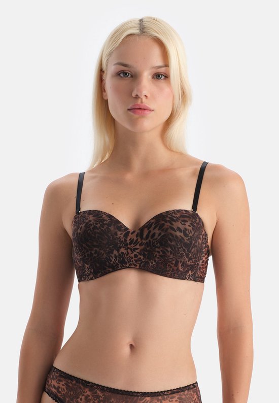 Soutien-gorge Triangle Diesel Bicolore Satin & Tulle - 90B (75B EU / 34B UK/US) - Sans Armatures