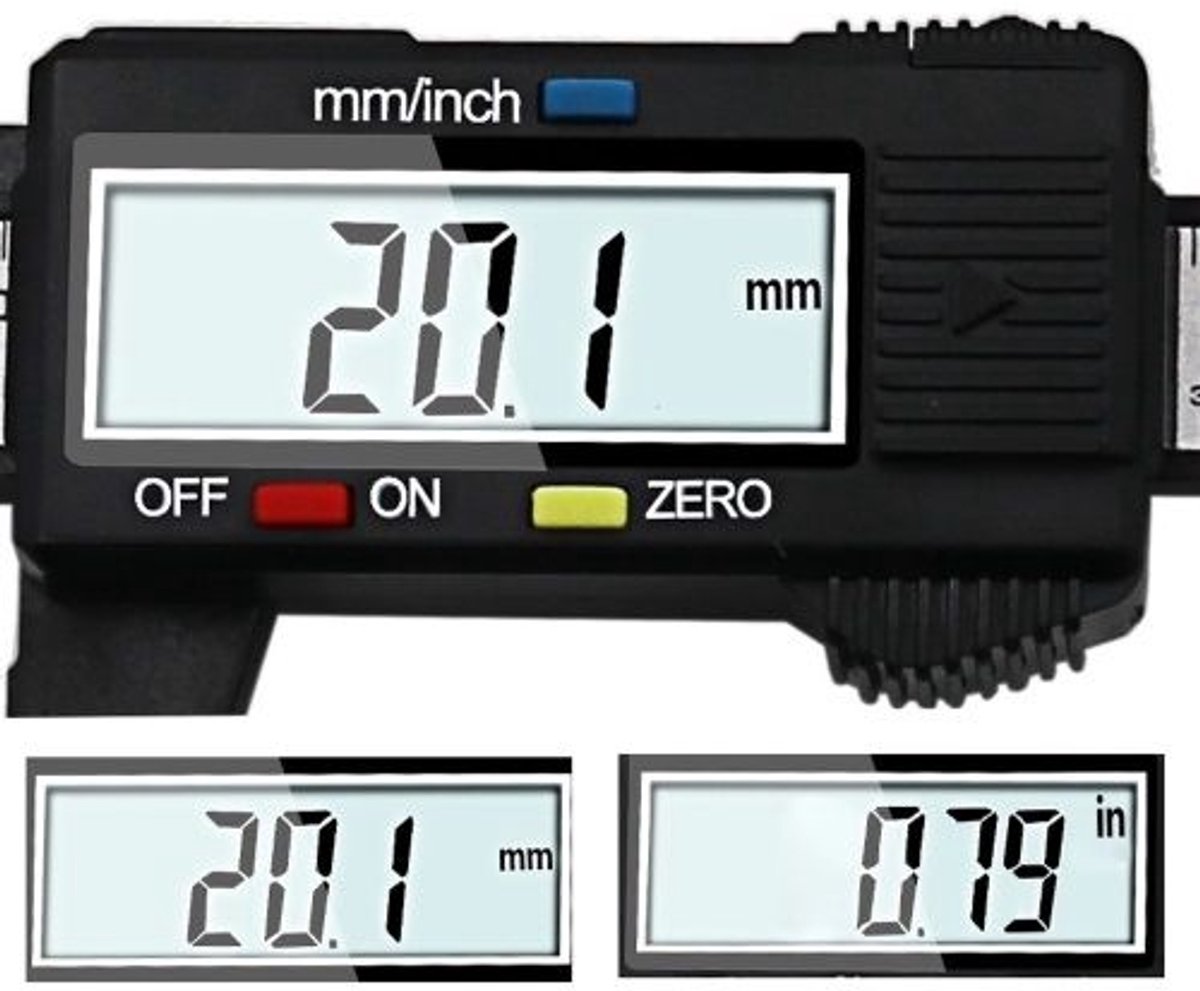 Digitale Schuifmaat - 150 mm - LCD Display | Exact meten van Cacious — cadeau in Tuin & Klussen - foto 4