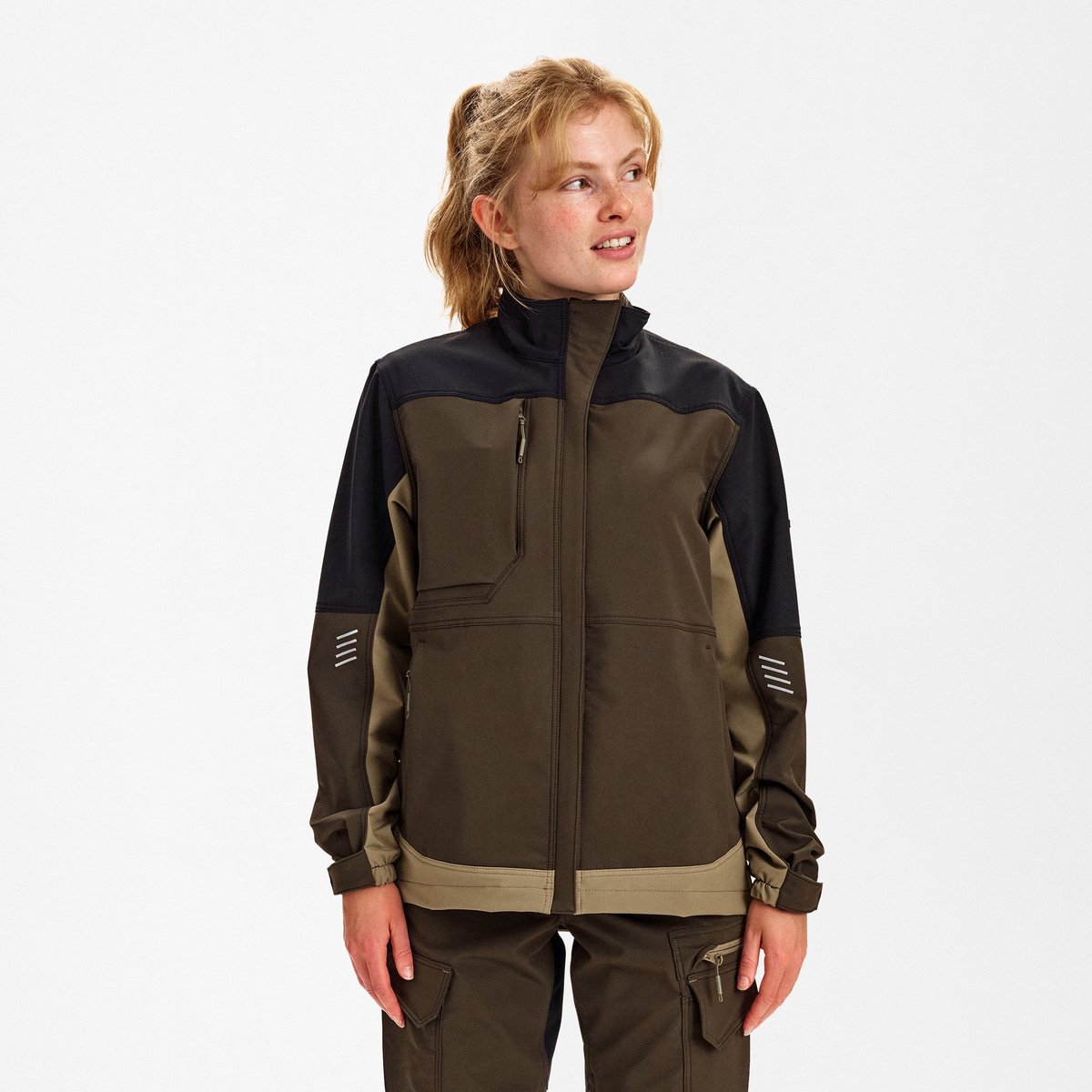 Engel Entire werkjack met 4-weg stretch voor dames 1341-234 - Forest Green / Black - XL