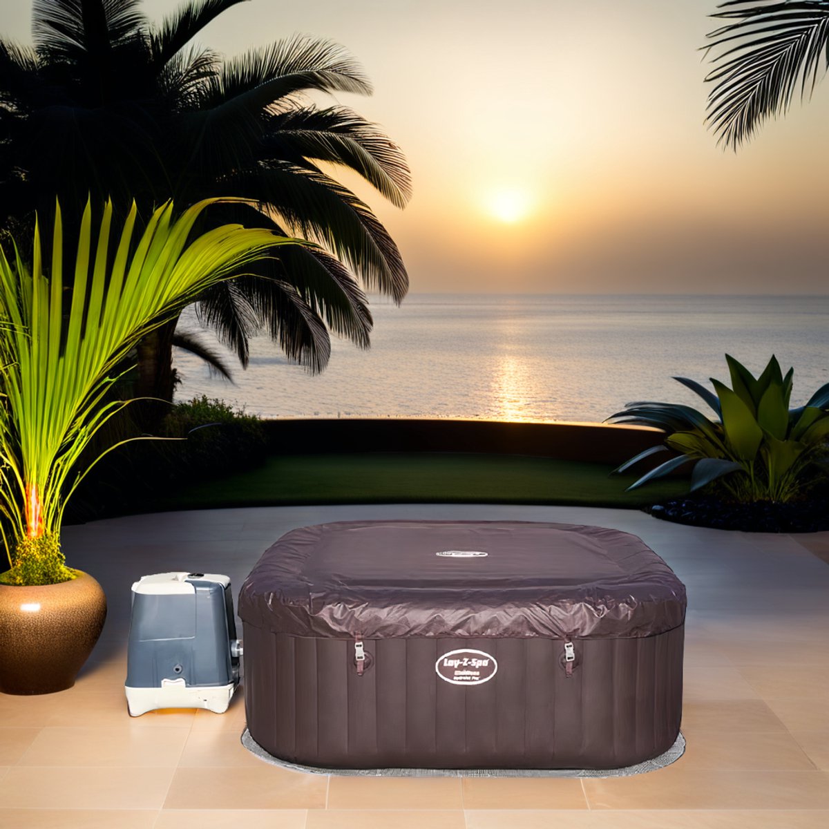 Opblaasbare 5-7 Persoons Jacuzzi Spa met 180 Luchtjets, - Opblaasbare - €1.850,00