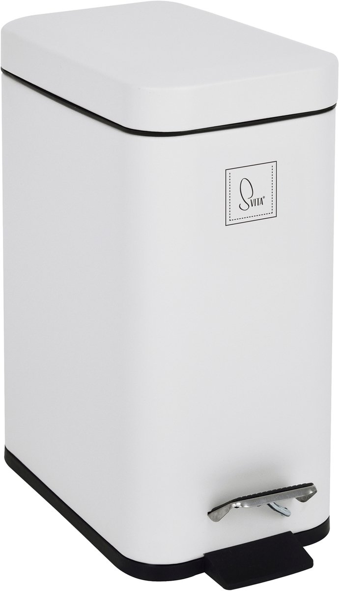 SVITA STM5 pedaalemmer 5l - incl. binnenemmer met softclose deksel wit
