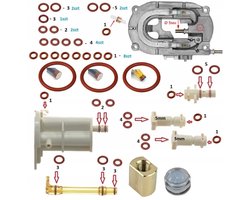 Pakkingen - reparatieset - oring - O-ring voor deLonghi Magnifica - Leveringsomvang 22 stuks afdichtingen 1 stuks aandrijfmoer 1 stuks smeermiddel 5 ml. / fabrikant vervangend / afdichtingen passen op boiler met uitlaat buizen versie 5 mm