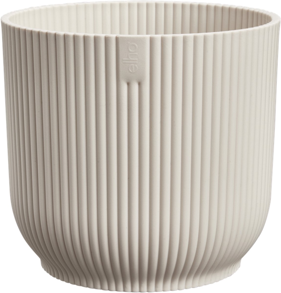 Elho Vibes Fold Rond Mini 9 - Bloempot voor Binnen - 100% Gerecycled Plastic - Ø 9.3 x H 8.8 cm - Linnen wit
