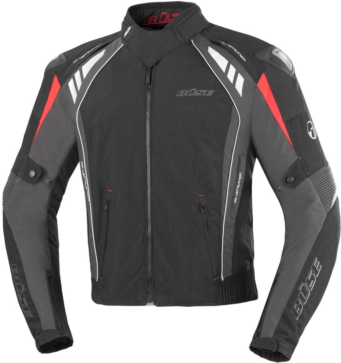 Büse B.Racing Pro Zwart Rood Textiel Jas - Jas