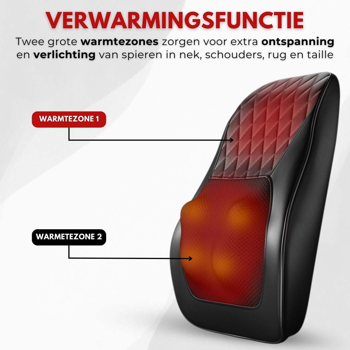 Boncy® Massage Apparaat - Nekmassage & Rugmassage Kussen - Shiatsu Massagekussen met Warmte Functie - Massageapparaten Nek - Rug Apparaten thumbnail 7